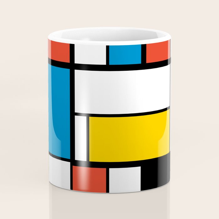 Mondrian De Stijl Modern Art Coffee Mug Gallery Image 4