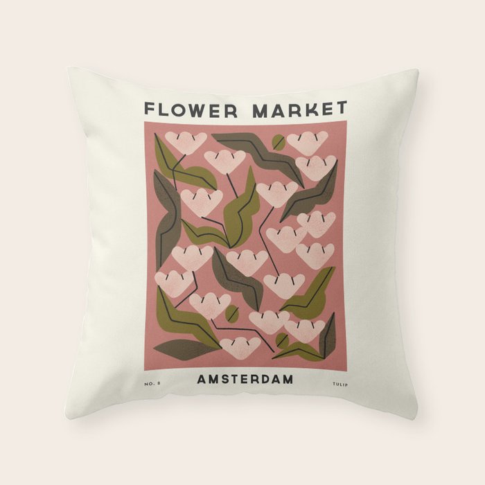 Flower Market No. 8 Throw Pillow Gallery Image 6