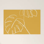 Monstera minimal - yellow Welcome Mat Gallery Image 1