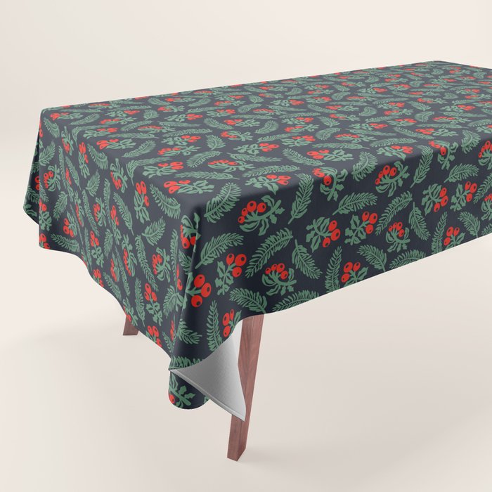 Christmas Greenery Tablecloth Gallery Image 1
