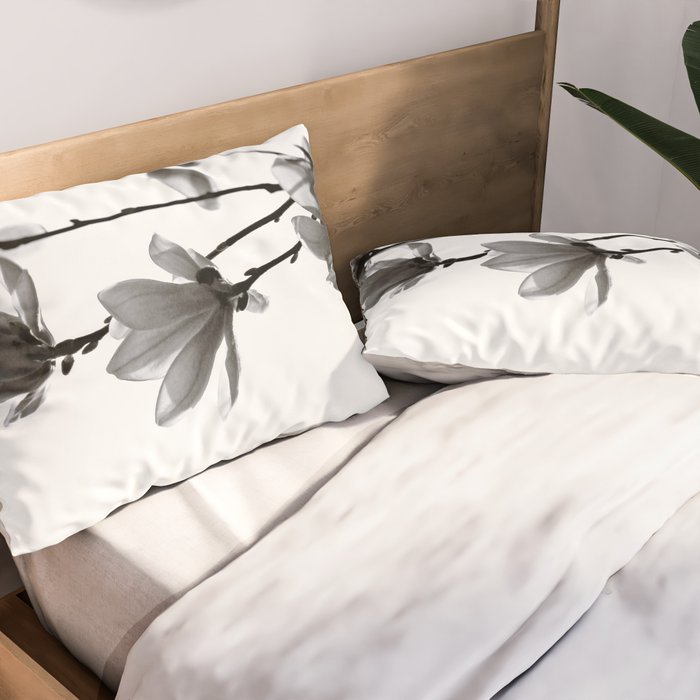 BLACK MAGNOLIA Pillow Sham Gallery Image 2