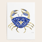 Crab - Navy & Gold Poster Gallery Image 4