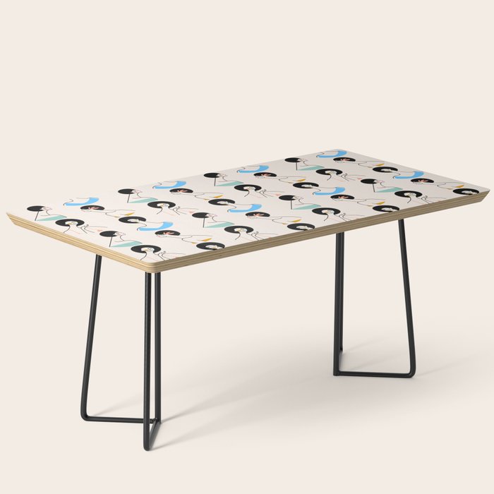Retro Ladies Pattern Coffee Table Gallery Image 1