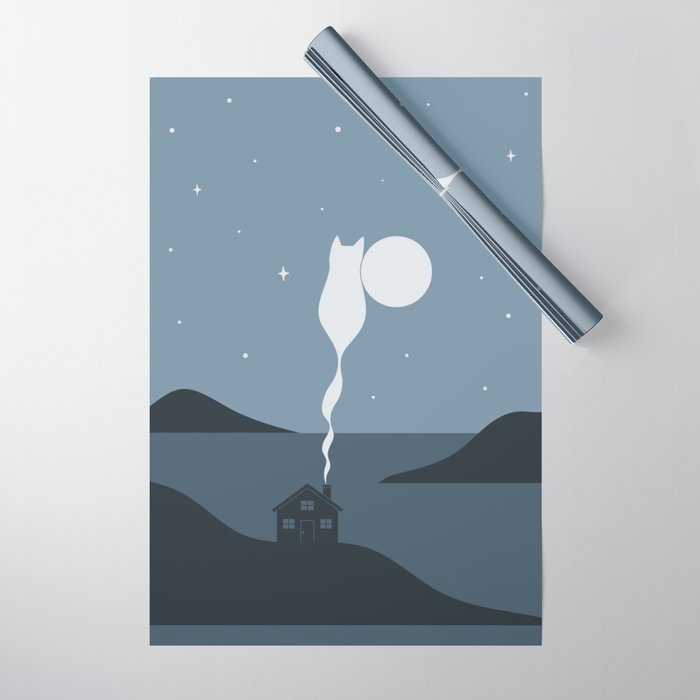 Cat Landscape 45 Wrapping Paper Gallery Image 1