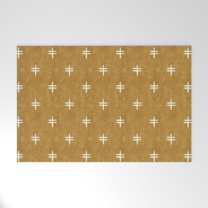 double cross on mustard  Welcome Mat Gallery Image 1