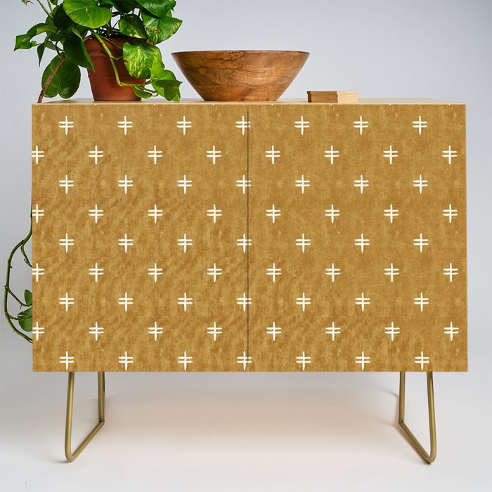 double cross on mustard  Credenza Gallery Image 1