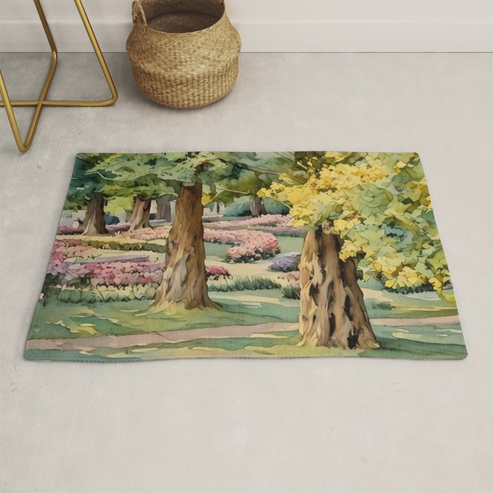 A beautiful day at the park Rug Gallery Image 1