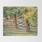 A beautiful day at the park Throw Blanket Gallery Image 2