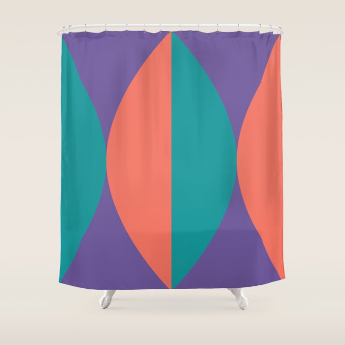 Passion Flower Geometry Shower Curtain Gallery Image 1