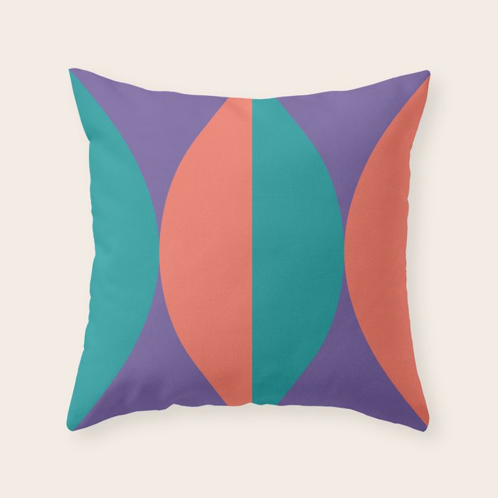 Passion Flower Geometry Throw Pillow Gallery Image 6