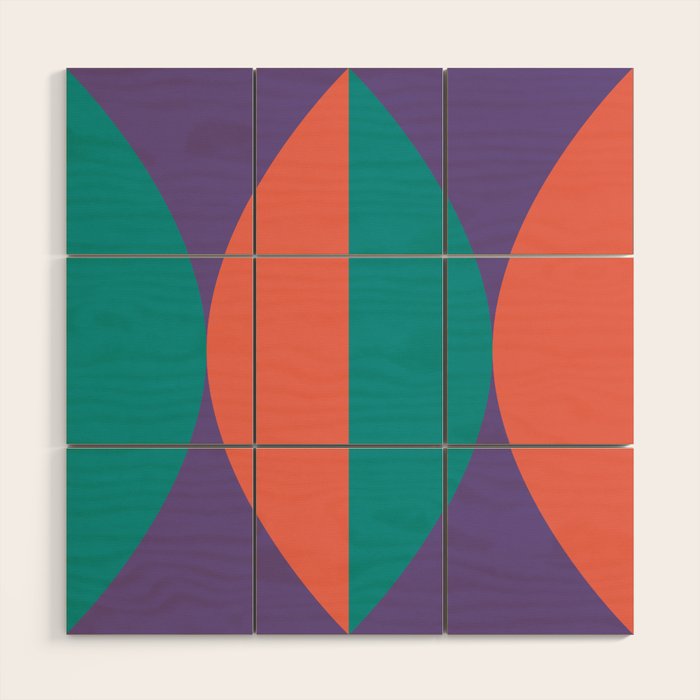 Passion Flower Geometry Wood Wall Art Gallery Image 1