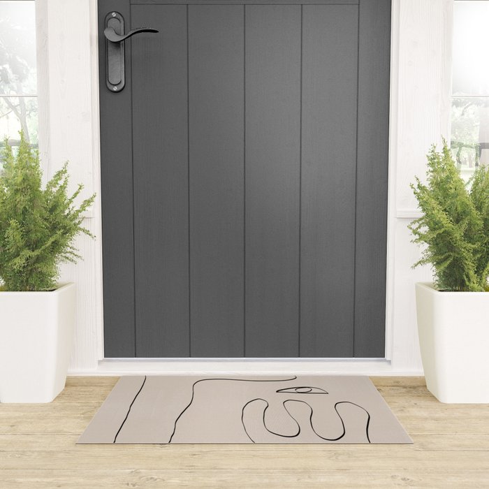 Her, Abstract Face Welcome Mat Gallery Image 3