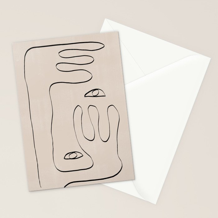 Her, Abstract Face Stationery Card Gallery Image 2