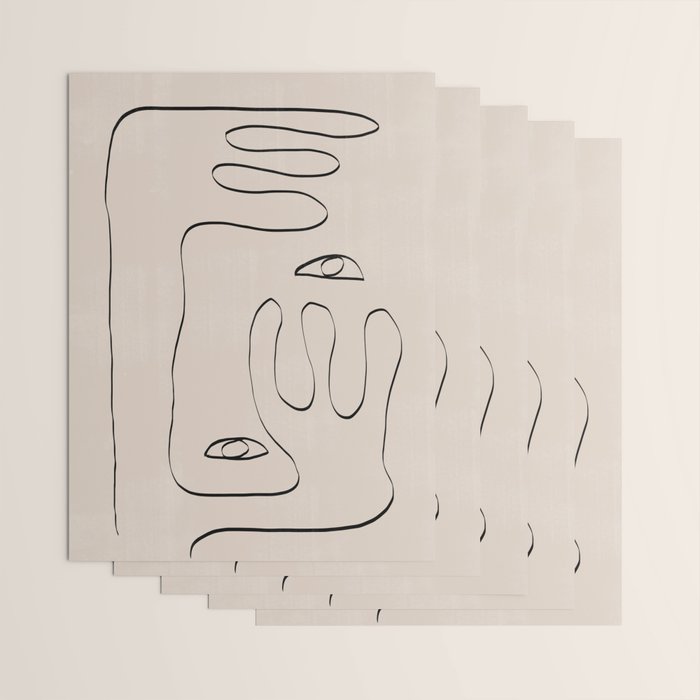 Her, Abstract Face Wrapping Paper Gallery Image 3