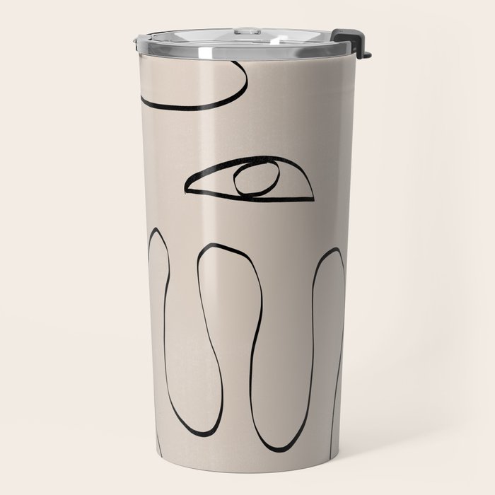 Her, Abstract Face Travel Mug Gallery Image 2