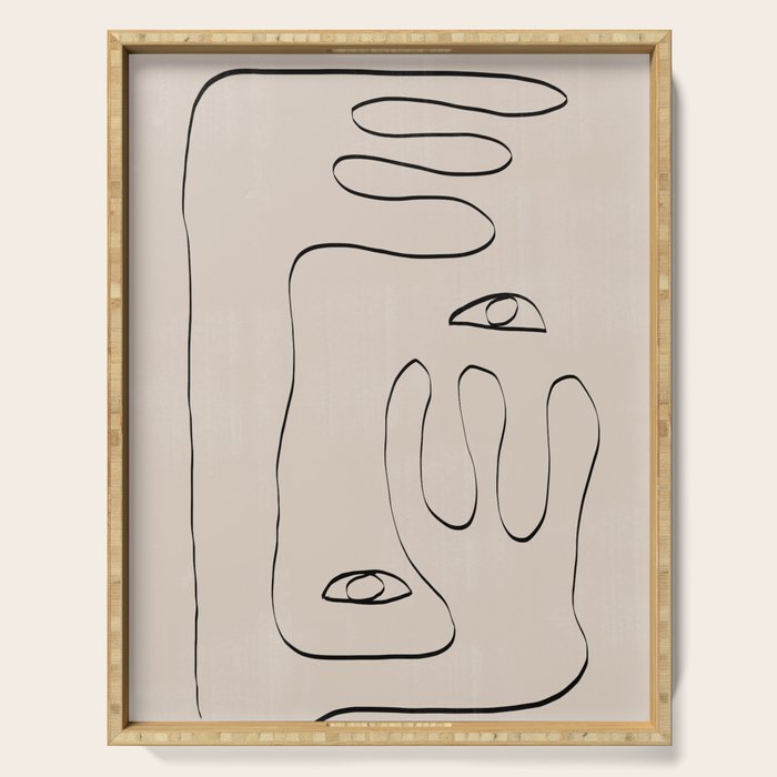 Her, Abstract Face Serving Tray Gallery Image 1