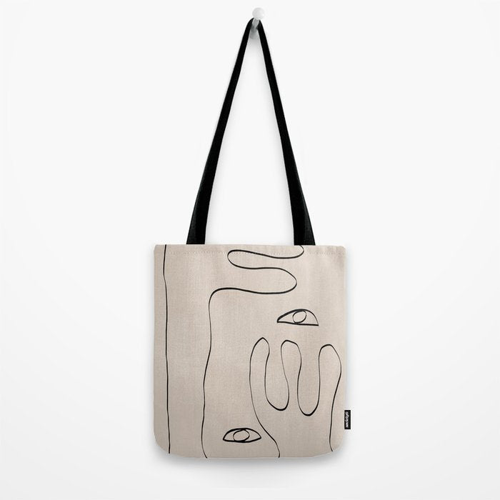 Her, Abstract Face Tote Bag Gallery Image 2