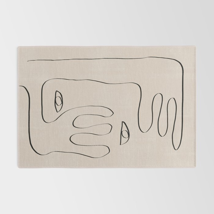 Her, Abstract Face Rug Gallery Image 2