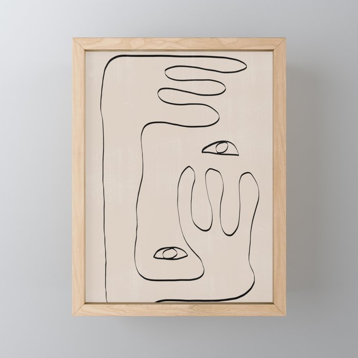 Her, Abstract Face Mini Art Print Gallery Image 1
