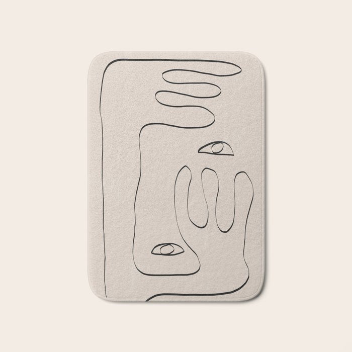 Her, Abstract Face Bath Mat Gallery Image 1