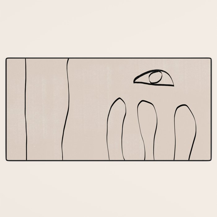 Her, Abstract Face Desk Mat Gallery Image 3