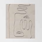 Her, Abstract Face Throw Blanket Gallery Image 2