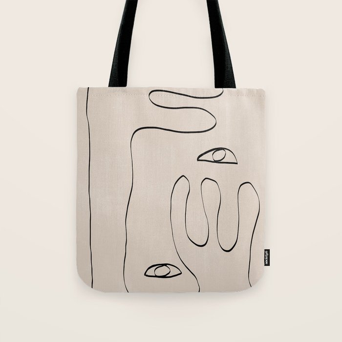 Her, Abstract Face Tote Bag Gallery Image 1