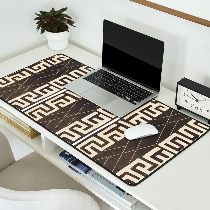 Kuba Congo Central African Wraparound Skirt Print 2 Desk Mat Gallery Image 2