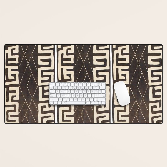 Kuba Congo Central African Wraparound Skirt Print 2 Desk Mat Gallery Image 1