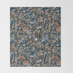 Abstract Forest Night A Throw Blanket Gallery Image 2