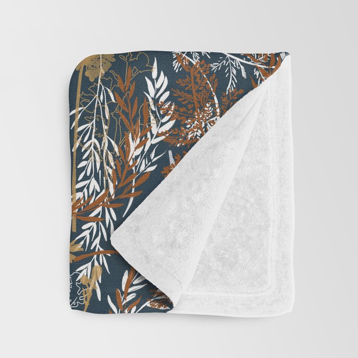 Abstract Forest Night A Throw Blanket Gallery Image 3