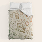 Triceratops Rocks! | Leaf Green & Pumpkin Spice Ombré Duvet Cover Gallery Image 6