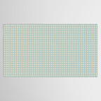 Blue geometric gingham grid art pattern Tablecloth Gallery Image 2