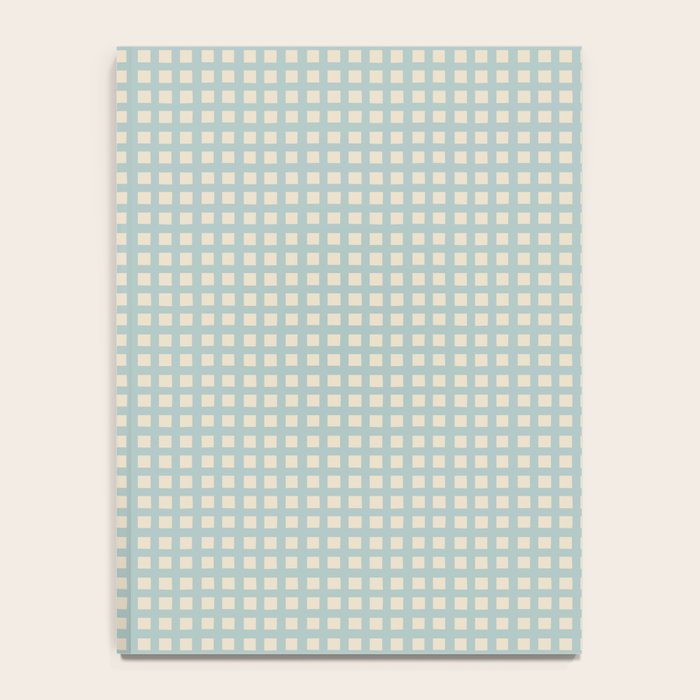 Blue geometric gingham grid art pattern Notebook Gallery Image 4