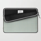 Blue geometric gingham grid art pattern Laptop Sleeve Gallery Image 2