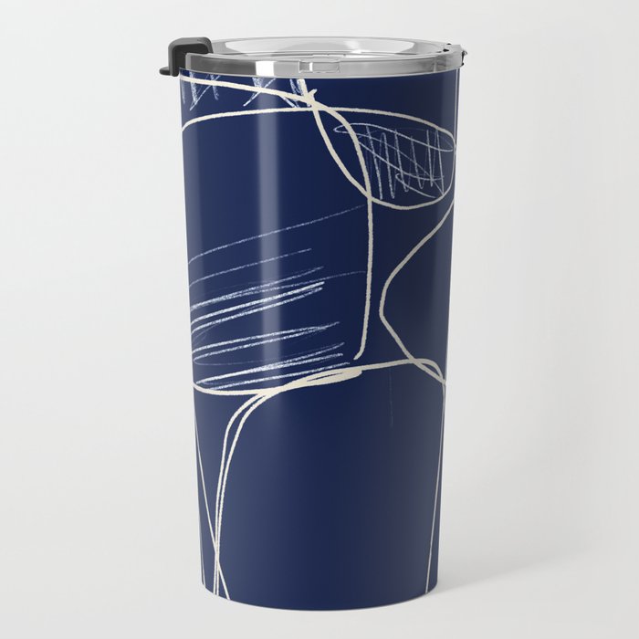 Minimal Abstract Line Art 14 Travel Mug Gallery Image 3