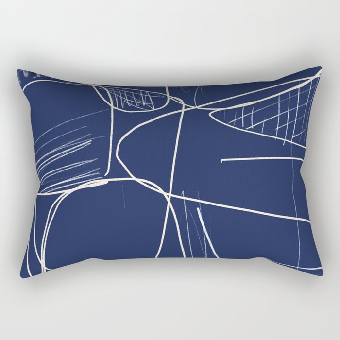 Minimal Abstract Line Art 14 Rectangular Pillow Gallery Image 2