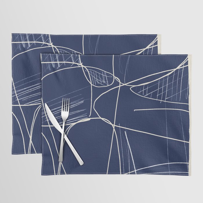 Minimal Abstract Line Art 14 Placemat Gallery Image 1
