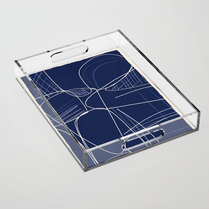 Minimal Abstract Line Art 14 Acrylic Tray Gallery Image 1
