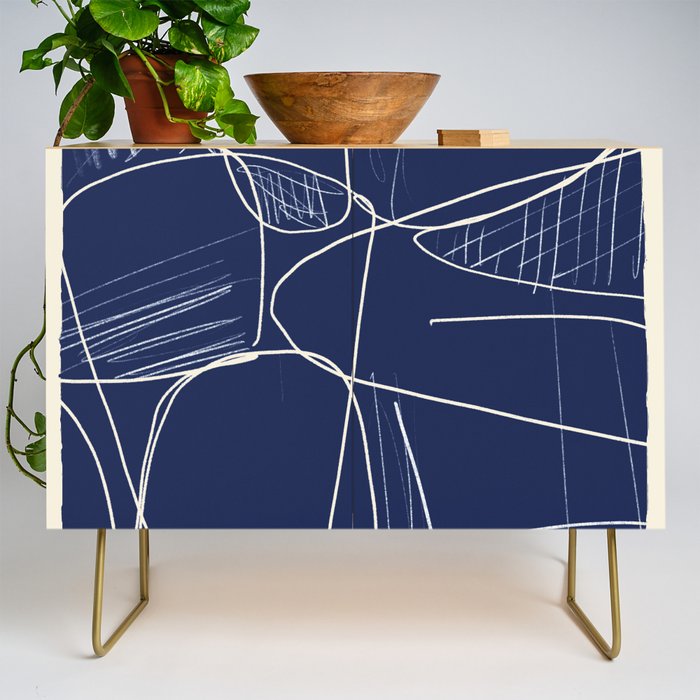 Minimal Abstract Line Art 14 Credenza Gallery Image 1