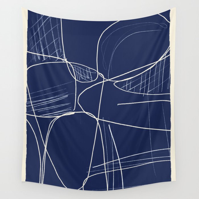 Minimal Abstract Line Art 14 Wall Tapestry Gallery Image 4