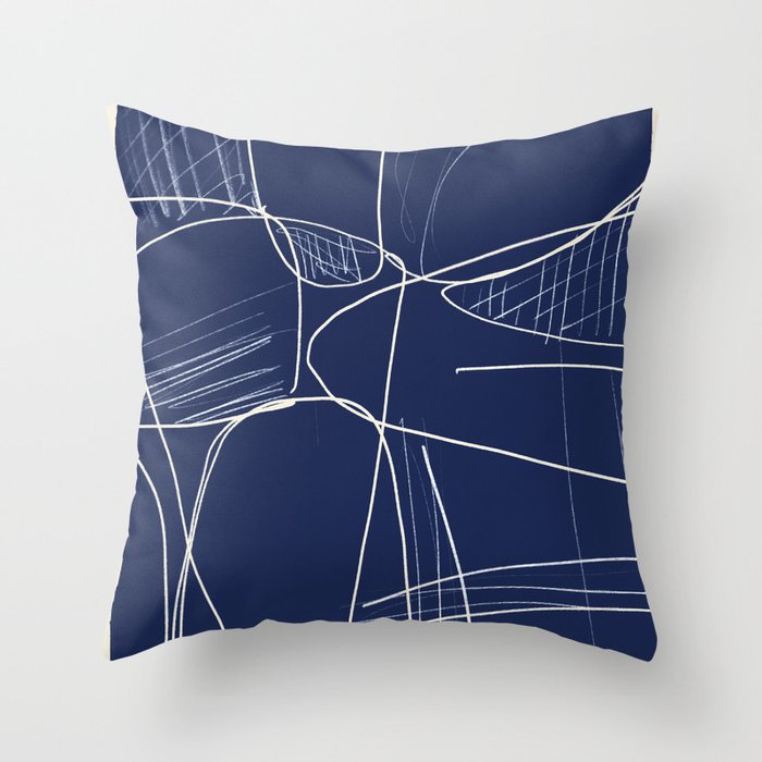 Minimal Abstract Line Art 14 Throw Pillow Gallery Image 6