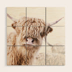 HIGHLAND CATTLE LULU Wood Wall Art Gallery Image 1