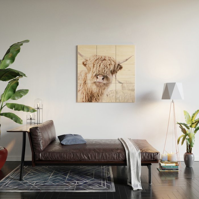 HIGHLAND CATTLE LULU Wood Wall Art Gallery Image 2