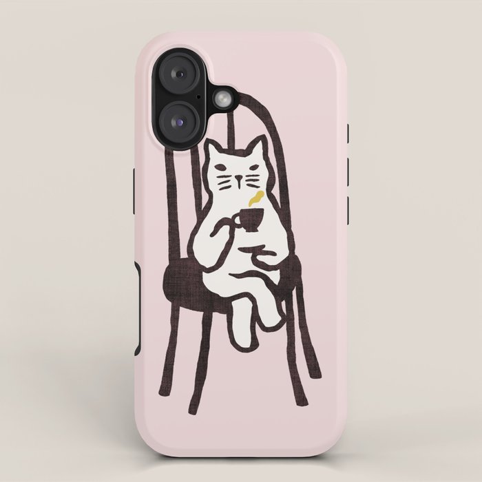 Tea time with cat iPhone Case Gallery Image 1