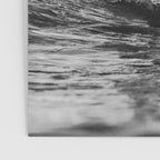 Space Surfer - Black And White - Futuristic Surf Photo Art Print - Astronaut Riding a Wave Poster Gallery Image 3