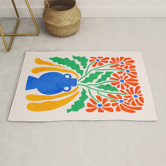 FOLIAGE 001: Hibiscus | Flower Market Rug Gallery Image 1