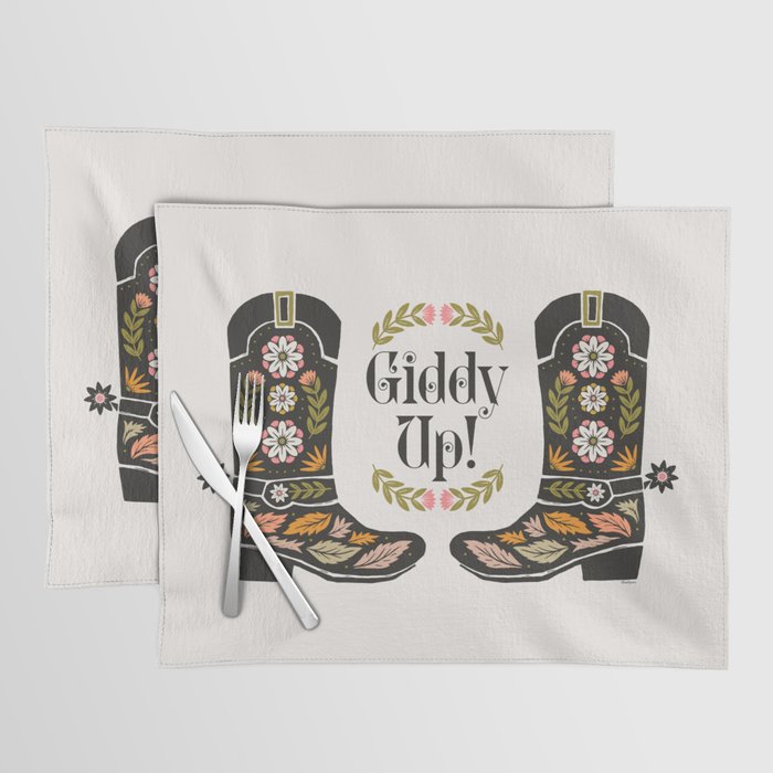 Giddy Up - Cowgirl Boot Placemat Gallery Image 1
