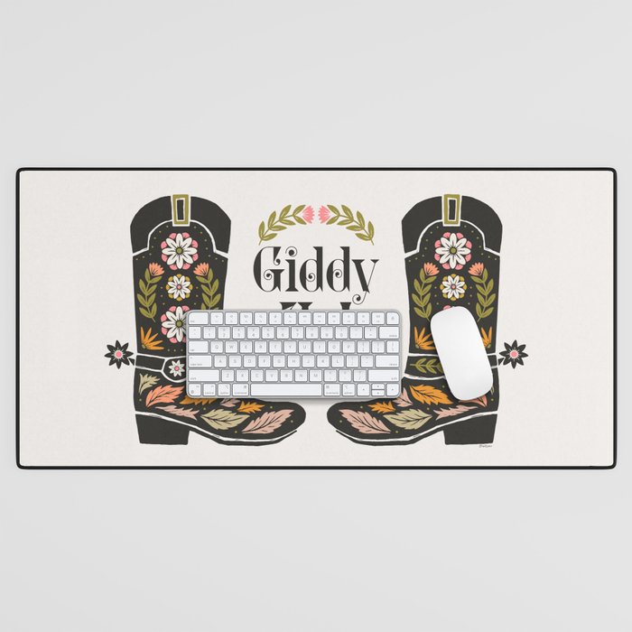 Giddy Up - Cowgirl Boot Desk Mat Gallery Image 1