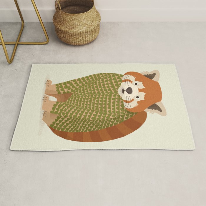 Whimsical Red Panda Rug Gallery Image 1